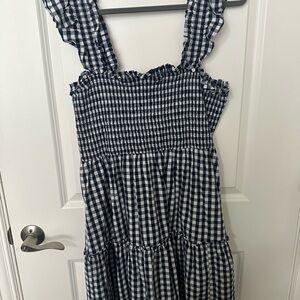 Crown & Ivy Navy Checkered Dress